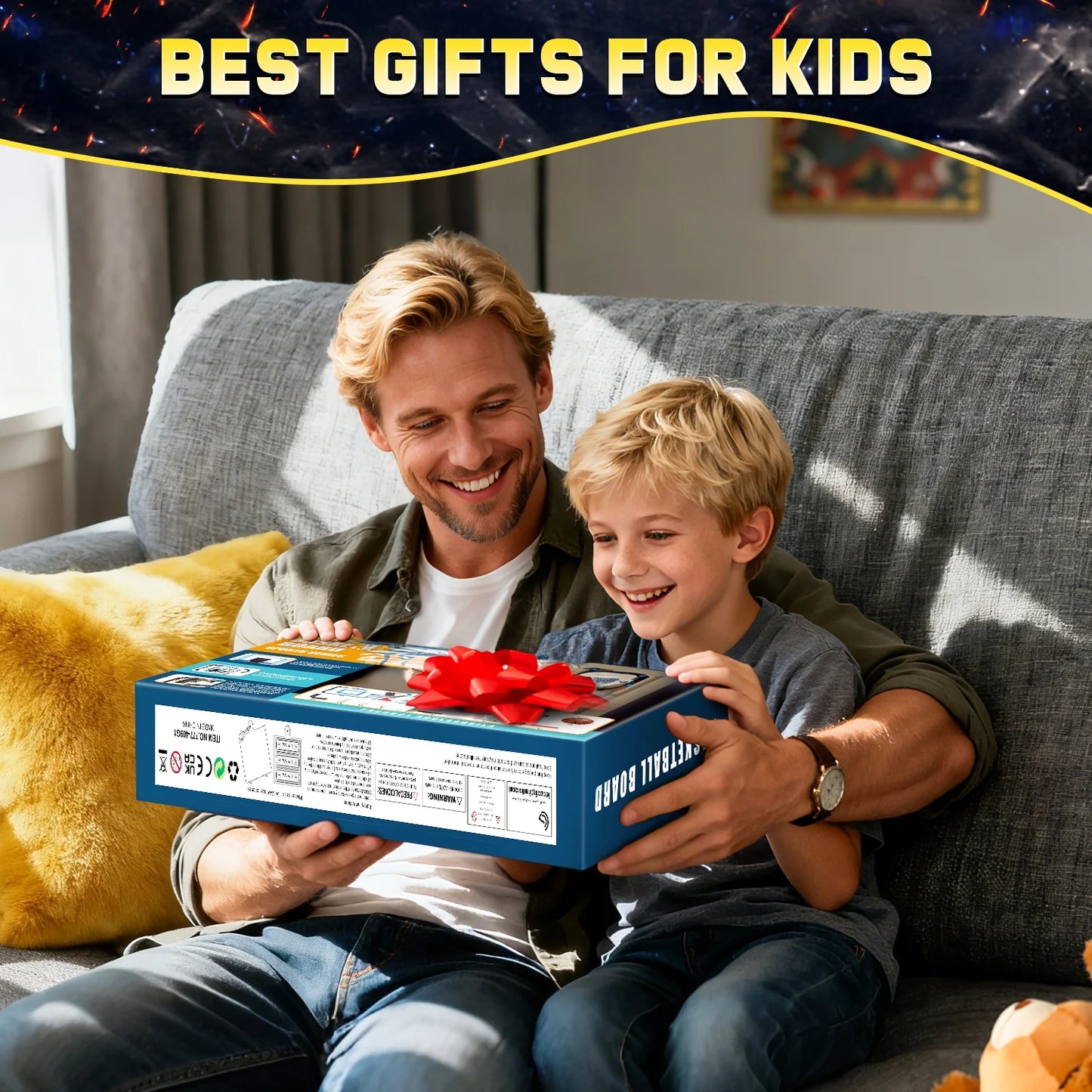 Indoor Basketball Hoop for Kids, Mini Basketball Hoop with Electronic Scoreboard, Sounds, over the Door Basketball Game Toys Gifts 3 Balls for Kids & Adults