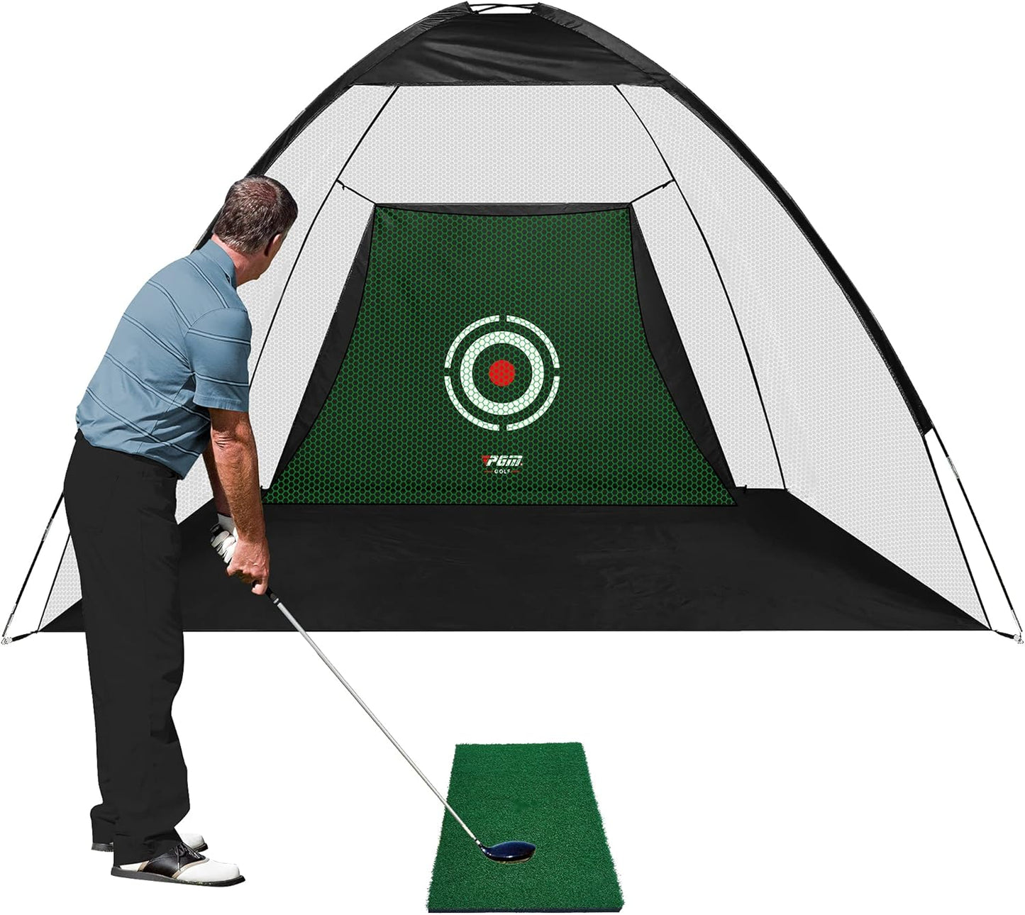 Golf Practice Net, 10X7 Feet Golf Nets for Backyard Driving, Heavy Duty Golf Net – Home Golf Swing Training - Indoor Outdoor Use - Golf Simulator for Any Golfer