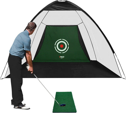 Golf Practice Net, 10X7 Feet Golf Nets for Backyard Driving, Heavy Duty Golf Net – Home Golf Swing Training - Indoor Outdoor Use - Golf Simulator for Any Golfer