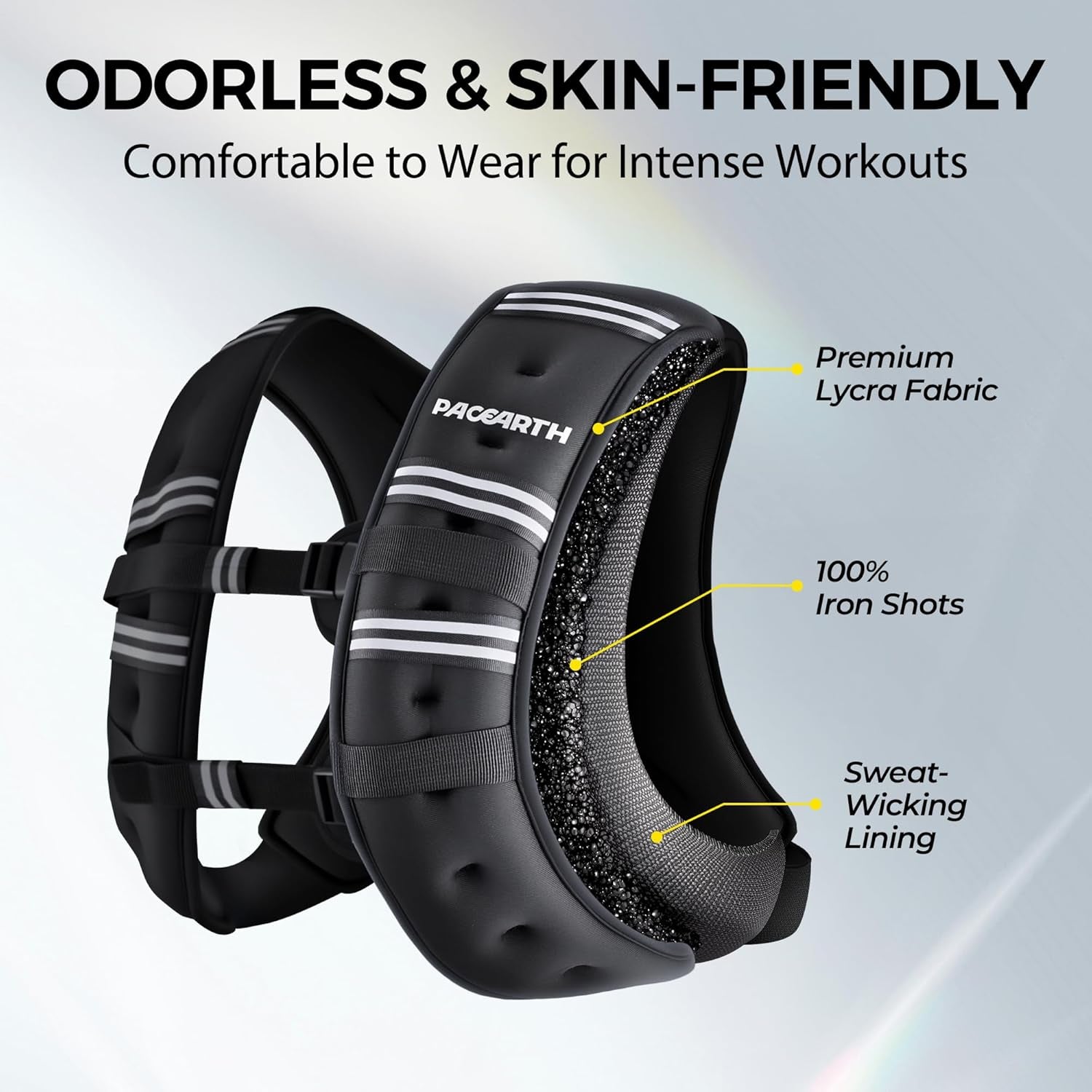 Weighted Vest,6Lb/8Lb/10Lb/12Lb/16Lb/20Lb/25Lb/30Lb Weight Vest with Reflective Stripe, Body Weight Vests for Women, Men, Weight Loss Workout, Strength Training, Running, Walking, Jogging